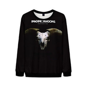 Мужской свитшот 3D с принтом Imagine Dragons в Ухте, 100% полиэстер с мягким внутренним слоем | круглый вырез горловины, мягкая резинка на манжетах и поясе, свободная посадка по фигуре | 