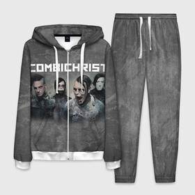 Мужской костюм 3D с принтом Combichrist в Ухте, 100% полиэстер | Манжеты и пояс оформлены тканевой резинкой, двухслойный капюшон со шнурком для регулировки, карманы спереди | icon of coil | tbm | techno body music |  electronic body music |  индастриал метал | комбокрист | комбохрист | тбм | электро индастриал | энди ла плагуа | энди лаплагуа | энди лаплега | энди лаплеуга