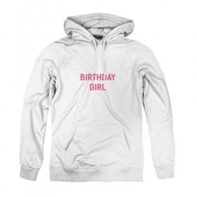 Женская толстовка хлопок с принтом Birthday Girl в Ухте, френч-терри, мягкий теплый начес внутри (100% хлопок) | карман-кенгуру, эластичные манжеты и нижняя кромка, капюшон с подкладом и шнурком | birthday | girl boy | день рождения. подарок | др | подарок девочке мальчику | с днем рождения