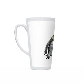 Кружка Латте Пингвинопитек: в Ухте, Белая керамика | Объем 480 мл; Высота 150 мм; Диаметр 90 мм | лженаука | пингвин