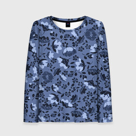 Женский лонгслив 3D с принтом Цветочки в Ухте, 100% полиэстер | длинные рукава, круглый вырез горловины, полуприлегающий силуэт | 3d | flower | pattern | полевые | текстуры | узор | цветы