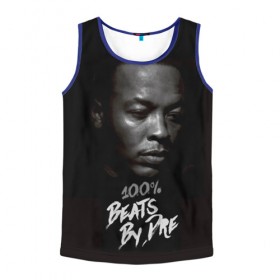 Мужская майка 3D с принтом Dr.Dre в Ухте, 100% полиэстер | круглая горловина, приталенный силуэт, длина до линии бедра. Пройма и горловина окантованы тонкой бейкой | Тематика изображения на принте: dr. dre | rap | андре ромелл янг | джи фанк. | доктор дре | доктор дрэ | рэп