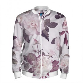 Мужской бомбер 3D с принтом Розы в Ухте, 100% полиэстер | застегивается на молнию, по бокам два кармана без застежек, по низу бомбера и на воротнике - эластичная резинка | flower | rose | лепестки | розы | сад | цветок | цветы
