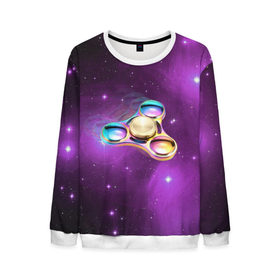 Мужской свитшот 3D Космический спиннер: в Ухте, 100% полиэстер с мягким внутренним слоем | круглый вырез горловины, мягкая резинка на манжетах и поясе, свободная посадка по фигуре |