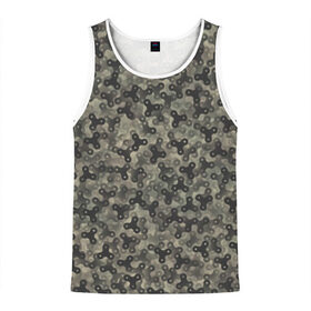 Мужская майка 3D Камуфляж со спиннерами: в Ухте, 100% полиэстер | круглая горловина, приталенный силуэт, длина до линии бедра. Пройма и горловина окантованы тонкой бейкой |