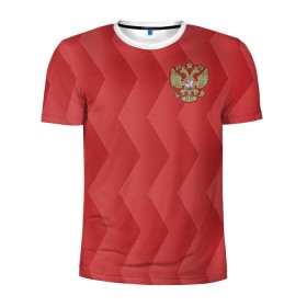 Мужская футболка 3D спортивная с принтом Сборная России в Ухте, 100% полиэстер с улучшенными характеристиками | приталенный силуэт, круглая горловина, широкие плечи, сужается к линии бедра | 2017 |   | конфедераций | кубок | россия | сборная