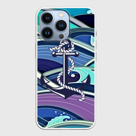 Чехол для iPhone 13 Pro Моряк: в Ухте,  |  | blue | брызги | вмф | вода | военный | волны | капли | море | океан