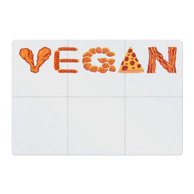 Магнитный плакат 3Х2 с принтом Vegan в Ухте, Полимерный материал с магнитным слоем | 6 деталей размером 9*9 см | green | vegan | yoga | бекон | веган | вегетарианец | вегетарианство | витамины | здоровье | зеленый | зож | йога | овощи | фрукты