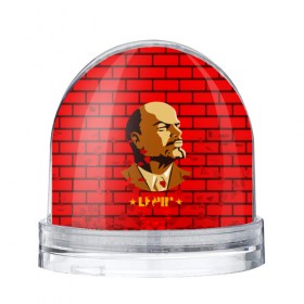 Водяной шар с принтом Ленин в Ухте, Пластик | Изображение внутри шара печатается на глянцевой фотобумаге с двух сторон | 