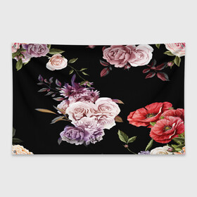 Флаг-баннер с принтом Flower Fashion в Ухте, 100% полиэстер | размер 67 х 109 см, плотность ткани — 95 г/м2; по краям флага есть четыре люверса для крепления | 3d | birds | fashion flower | flower | pattern | другие | красивые цветы | красные | прикольные | природа | птицы | розы | текстуры | цветочки | цветы