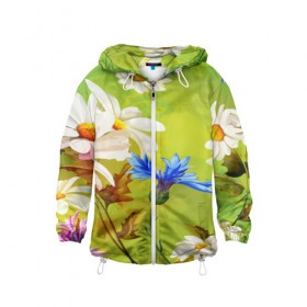Детская ветровка 3D Цветочный мир: в Ухте, 100% полиэстер | подол и капюшон оформлены резинкой с фиксаторами, по бокам два кармана без застежек, один потайной карман на груди |