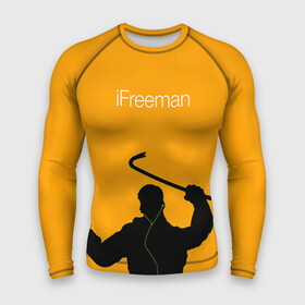 Мужской рашгард 3D с принтом iFreeman в Ухте,  |  | freeman | gordon | half | halflife | hl | life | гордон | лайф | фримен | халва | халф | халфлайф | халява