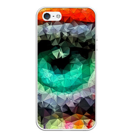 Чехол для iPhone 5/5S матовый с принтом eyes swag в Ухте, Силикон | Область печати: задняя сторона чехла, без боковых панелей | Тематика изображения на принте: 3d | abstraction | daylight | daylights | eyes | glimmers | lights | peepers | polygon | swag | triangle | абстракция | геометрия | глаза | гляделки | естественное освещение | рассвет