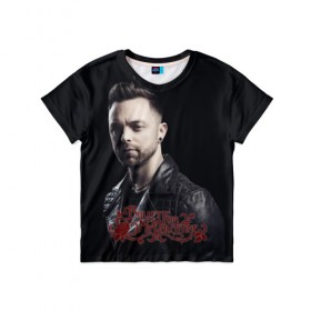 Детская футболка 3D с принтом Bullet for my Valentine в Ухте, 100% гипоаллергенный полиэфир | прямой крой, круглый вырез горловины, длина до линии бедер, чуть спущенное плечо, ткань немного тянется | 