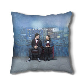 Подушка 3D с принтом 13 reason why в Ухте, наволочка – 100% полиэстер, наполнитель – холлофайбер (легкий наполнитель, не вызывает аллергию). | состоит из подушки и наволочки. Наволочка на молнии, легко снимается для стирки | 13 reason why | 13 причин почему | сериал