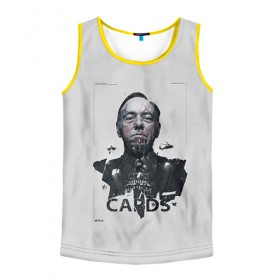 Мужская майка 3D с принтом House of Cards в Ухте, 100% полиэстер | круглая горловина, приталенный силуэт, длина до линии бедра. Пройма и горловина окантованы тонкой бейкой | house of cards | карточный домик | кевин спейси | сериалы