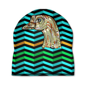 Шапка 3D с принтом Гусь в Ухте, 100% полиэстер | универсальный размер, печать по всей поверхности изделия | pattern | голова животного | гусь | животные | текстуры | узоры