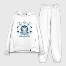 Женский костюм хлопок Oversize с принтом BearMoon в Ухте,  |  | boho | ethnic | ethno | бохо | знаки планет | индейский | круг | луна | магический | магия | медведь | народный | планеты | символ | фазы луны | шаманизм | шаманский | этнический | этно