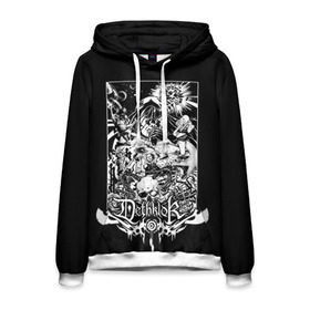 Мужская толстовка 3D с принтом Metalocalypse (Dethklok) 3 в Ухте, 100% полиэстер | двухслойный капюшон со шнурком для регулировки, мягкие манжеты на рукавах и по низу толстовки, спереди карман-кенгуру с мягким внутренним слоем. | Тематика изображения на принте: dethklok | metalocalypse