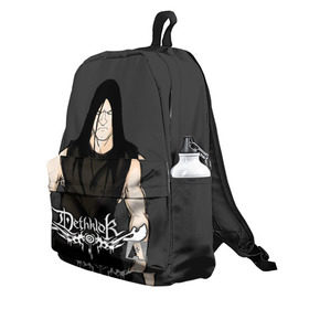 Рюкзак 3D с принтом Metalocalypse (Dethklok) 12 в Ухте, 100% полиэстер | лямки с регулируемой длиной, сверху петелька, чтобы рюкзак можно было повесить на вешалку. Основное отделение закрывается на молнию, как и внешний карман. Внутри два дополнительных кармана, один из которых закрывается на молнию. По бокам два дополнительных кармашка | dethklok | metalocalypse