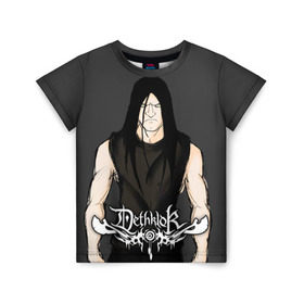 Детская футболка 3D с принтом Metalocalypse (Dethklok) 12 в Ухте, 100% гипоаллергенный полиэфир | прямой крой, круглый вырез горловины, длина до линии бедер, чуть спущенное плечо, ткань немного тянется | dethklok | metalocalypse