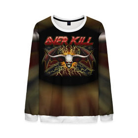 Мужской свитшот 3D с принтом Overkill 4 в Ухте, 100% полиэстер с мягким внутренним слоем | круглый вырез горловины, мягкая резинка на манжетах и поясе, свободная посадка по фигуре | Тематика изображения на принте: overkill