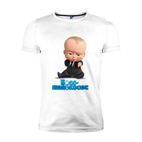 Мужская футболка премиум с принтом Boss Baby в Ухте, 92% хлопок, 8% лайкра | приталенный силуэт, круглый вырез ворота, длина до линии бедра, короткий рукав | boss baby | босс | мультфильмы