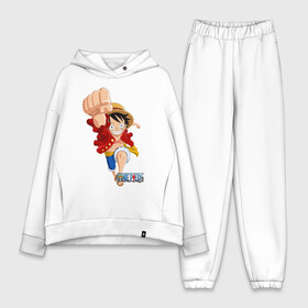 Женский костюм хлопок Oversize с принтом ONE PIECE. Монки врывается в Ухте,  |  | one piece | onepiece | большой куш | ван пис | ванпис | король пиратов | луфи | луффи