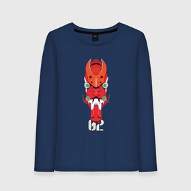 Женский лонгслив хлопок с принтом EVA 02 в Ухте, 100% хлопок |  | eva | evangelion | евангелион