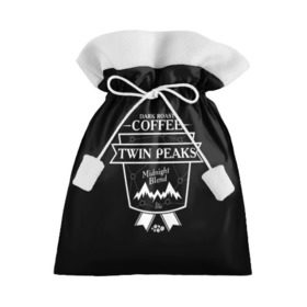 Подарочный 3D мешок с принтом Twin Peaks Coffee в Ухте, 100% полиэстер | Размер: 29*39 см | twin peaks | арт | купер | сериал | твин пикс | фильмы | черно белые