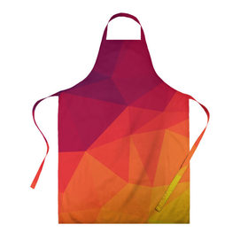 Фартук 3D с принтом Background geometric в Ухте, 100% полиэстер | общий размер — 65 х 85 см, ширина нагрудника — 26 см, горловина — 53 см, длина завязок — 54 см, общий обхват в поясе — 173 см. Принт на завязках и на горловине наносится с двух сторон, на основной части фартука — только с внешней стороны | Тематика изображения на принте: 