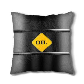 Подушка 3D с принтом Oil в Ухте, наволочка – 100% полиэстер, наполнитель – холлофайбер (легкий наполнитель, не вызывает аллергию). | состоит из подушки и наволочки. Наволочка на молнии, легко снимается для стирки | газ | нефть