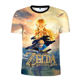 Мужская футболка 3D спортивная с принтом The Legend of Zelda в Ухте, 100% полиэстер с улучшенными характеристиками | приталенный силуэт, круглая горловина, широкие плечи, сужается к линии бедра | breath of the wild | the legend of zelda