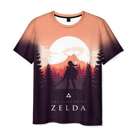 Мужская футболка 3D с принтом The Legend of Zelda в Ухте, 100% полиэфир | прямой крой, круглый вырез горловины, длина до линии бедер | breath of the wild | the legend of zelda