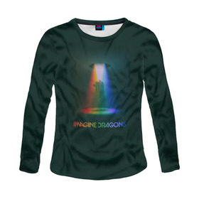 Женский лонгслив 3D с принтом Imagine Dragons Light в Ухте, 100% полиэстер | длинные рукава, круглый вырез горловины, полуприлегающий силуэт | demons | evolve | mirrors | radioactive | драконы | космос | музыка | нло | ночь | поп | радуга | рок | свет