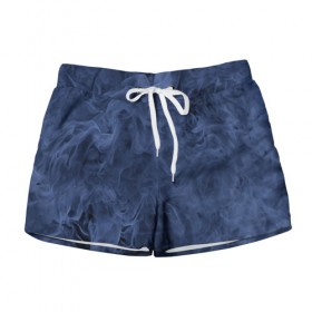 Женские шорты 3D с принтом Smoke в Ухте, 100% полиэстер | прямой крой, два кармана без застежек по бокам. Мягкая трикотажная резинка на поясе, внутри которой широкие завязки. Длина до середины бедра | fire | flame | in fire | smoke | в огне | дым | огненный | огонь | текстуры