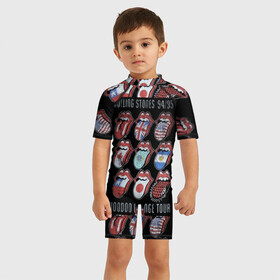 Детский купальный костюм 3D с принтом The Rolling Stones в Ухте, Полиэстер 85%, Спандекс 15% | застежка на молнии на спине | англия | аргентина | блюз рок | канада | мик джаггер | музыка | песни | психоделический рок | ритм н блюз | рок | рок н ролл | ролинг | рот | стоун | стоунз | сша | флаг | язык | япония
