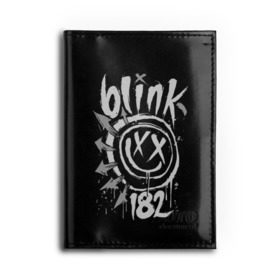 Обложка для автодокументов с принтом Blink-182 в Ухте, натуральная кожа |  размер 19,9*13 см; внутри 4 больших “конверта” для документов и один маленький отдел — туда идеально встанут права | Тематика изображения на принте: blink | california | pop | punk | rock | группа | калифорния | панк | рок