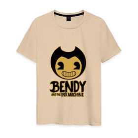 Мужская футболка хлопок с принтом Bendy and the ink machine (9) в Ухте, 100% хлопок | прямой крой, круглый вырез горловины, длина до линии бедер, слегка спущенное плечо. | Тематика изображения на принте: bendy | bendy and the ink machine | horror | ink | machine | trend