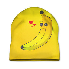 Шапка 3D с принтом Just Banana (Yellow) в Ухте, 100% полиэстер | универсальный размер, печать по всей поверхности изделия | banana | банан | желтый | оранжевый | фрукты