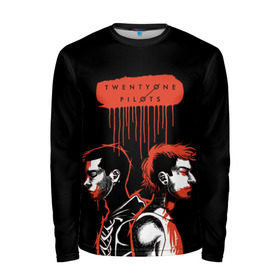 Мужской лонгслив 3D с принтом Twenty one pilots в Ухте, 100% полиэстер | длинные рукава, круглый вырез горловины, полуприлегающий силуэт | rock | t.o.p. | top | twenty one pilots | рок