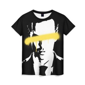 Женская футболка 3D с принтом Мориарти в Ухте, 100% полиэфир ( синтетическое хлопкоподобное полотно) | прямой крой, круглый вырез горловины, длина до линии бедер | 