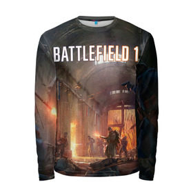 Мужской лонгслив 3D с принтом BATTLEFIELD 1 в Ухте, 100% полиэстер | длинные рукава, круглый вырез горловины, полуприлегающий силуэт | battlefield 1 | war | батлфилд 1 | война | первая мировая война