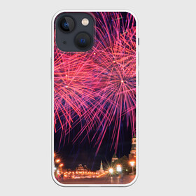 Чехол для iPhone 13 mini с принтом День города Москва в Ухте,  |  | Тематика изображения на принте: 870 лет | moscow | red square | день города | красная площадь | кремль | москва | праздник | салют | фейерверк | храм василия блаженного