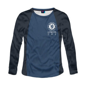 Женский лонгслив 3D с принтом Chelsea - London S W 6 в Ухте, 100% полиэстер | длинные рукава, круглый вырез горловины, полуприлегающий силуэт | Тематика изображения на принте: челси
