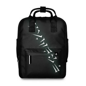 Женский рюкзак 3D с принтом Dovahkin в Ухте, 100% полиэстер | лямки с регулируемой длиной, сверху ручки, чтобы рюкзак нести как сумку. Основное отделение закрывается на молнию, как и внешний карман. Внутри два дополнительных кармана, один из которых закрывается на молнию. По бокам два дополнительных кармашка, куда поместится маленькая бутылочка
 | black | dovahkin | dragon language | dragonborn | language | skyrim | tes