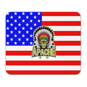 Коврик прямоугольный Индейцы Apache: в Ухте, натуральный каучук | размер 230 х 185 мм; запечатка лицевой стороны | apache | usa | америка | американец | индейцы | символика америки | сша