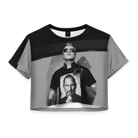 Женская футболка 3D укороченная с принтом Тараканы в Ухте, 100% полиэстер | круглая горловина, длина футболки до линии талии, рукава с отворотами | 