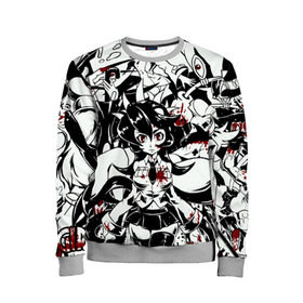 Детский свитшот 3D с принтом SKULLGIRLS в Ухте, 100% полиэстер | свободная посадка, прямой крой, мягкая тканевая резинка на рукавах и понизу свитшота | Тематика изображения на принте: anime | girl | skullgirls | warrior | аниме