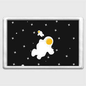Магнит 45*70 с принтом Космические яйца в Ухте, Пластик | Размер: 78*52 мм; Размер печати: 70*45 | Тематика изображения на принте: галактика | звезды | ночь | яичница